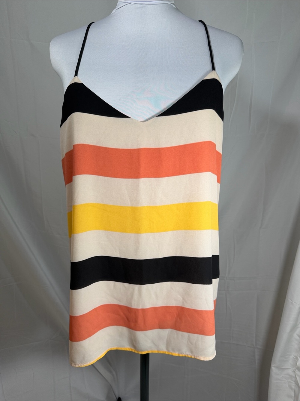 Express Striped V-Neck Spaghetti Strap Tank